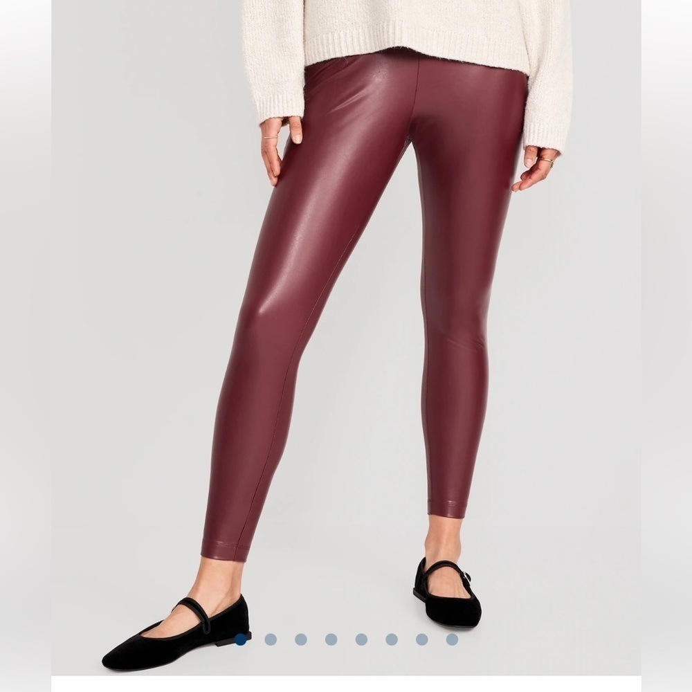 Faux-Leather Leggings hight waisted  Women  Size M